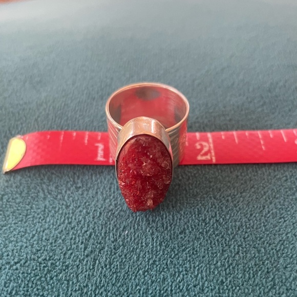 Sparkling Gemstone Ring Size 6 (Druzy?) - Picture 2 of 4